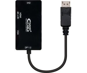 Nanocable Conversor Displayport A VGA/DVI/HDMI