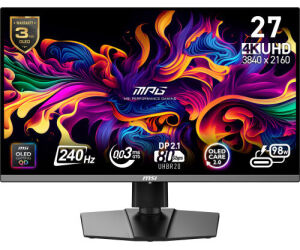 MSI MPG 272URX QD-OLED pantalla para PC 67,3 cm (26.5") 3840 x 2160 Pixeles 4K Ultra HD Negro