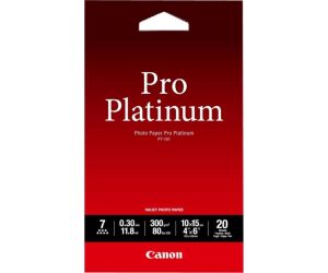 Papel fotografico canon pro platinum pt - 101 10x15cm 20 hojas