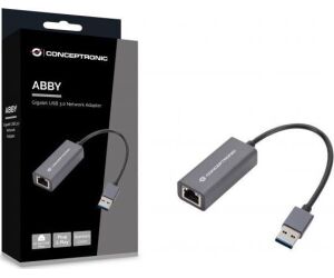 Adaptador usb 3.2 a rj45 conceptronic macho - hembra - compatible con nintendo switch