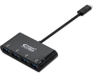 Hub USB Tipo-C Nanocable 10.16.4401-BK / 4xUSB