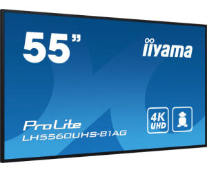 iiyama PROLITE Pizarra de caballete digital 139,7 cm (55") LED Wifi 500 cd / m² 4K Ultra HD Negro Procesador incorporado Android 11 24/7