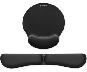 Pack Subblim Ergo Memoryflex -reposamuÑecas Teclado Y Raton Negro