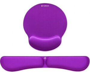 Kit Alfombrilla Teclado + Raton Ergo Memoryflex Morado Subblim