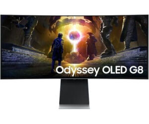 Monitor Gaming Ultrapanorámico Curvo Samsung G8 Odyssey OLED S34DG850SU 34"/ WQHD/ 0.03ms/ 175Hz/ Multimedia/ Regulable en Altura/ Plata