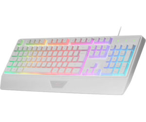 Teclado Gaming SemiMecánico Mars Gaming MK124/ Blanco