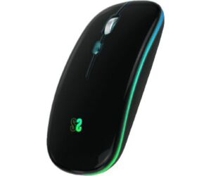 RatÓn Óptico InalÁmbrico 2.4g Y Bt Rgb Led Dual Flat Mouse Black