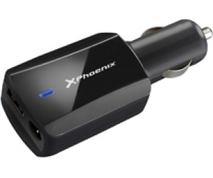 Cargador adaptador universal 90w phoenix phlaptopcarcharger para coche - vehiculo - mechero para portatil - netbooks - puerto usb 5v incluye 12 tips