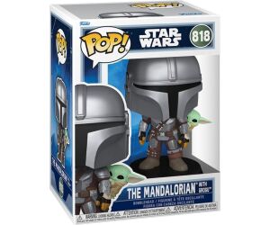Funko pop star wars the mandalorian con grogu a la espalda