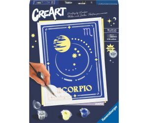 Kit para pintar con números ravensburger creart serie trend d zodiac: escorpio