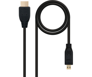 Cable de vídeo HDMI-microHDMI M/M 1.8m. Negro