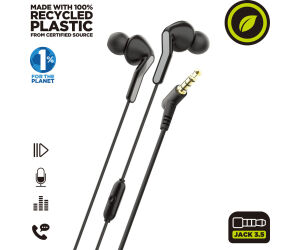 Auriculares Intrauditivos Muvit For Change MCHPH0004/ con Micrófono/ Jack 3.5/ Negros
