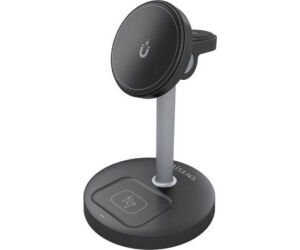 Aisens Cargador Inalámbrico USBC 15W 3 en 1 Negro