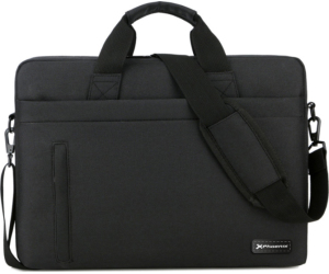 Maletin phoenix delhi para portatiles hasta 13.3 pulgadas - 3 bolsillos - 5 compartimentos - correa bandolera - material de nylon - resistente al agua - color negro