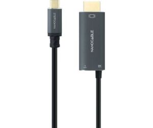 Nanocable Cable USB-C/M-HDMI 2.1+USB-C/H PD 1.8 M