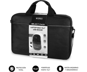 Kit Maletin+raton Subblim Laptop Bag 15,6" Negro