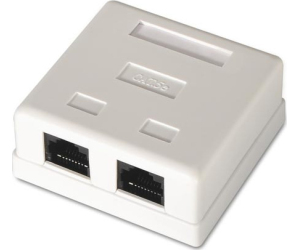 Caja de Superfície RJ45 CAT-6 UTP 2 Blanca