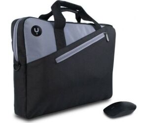 Maletín + Ratón Inalámbrico Monray Master Kit para Portátiles hasta 15.6"/ Negro