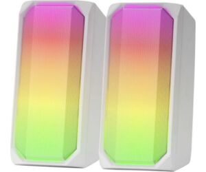 Altavoces con Bluetooth Mars Gaming MSRGBW/ 15W/ 2.0/ Blancos