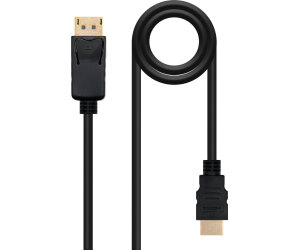 Cable de vídeo DisplayPort-HDMI M/M 2m. Negro
