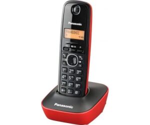 Telfono Inalmbrico Panasonic KX-TG1611/ Negro y Rojo