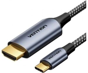 Cable Conversor HDMI 2.0 4K Vention CRHHAC/ USB Tipo-C Macho - HDMI Macho/ 1.8m/ Negro