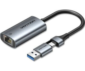 Adaptador USB/USB Tipo-C - RJ45 Vention CFQHB/ 1000Mbps