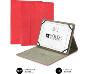 SUBBLIM Funda Tablet Clever Stand Tablet Case 10,1" Red