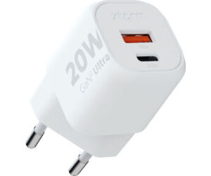 Cargador Usb De Viaje/pared 20w Gan2 Ultra Wall Type-c/usb 3.0 Blanco Xtorm