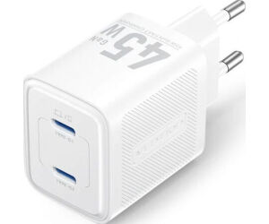Cargador de Pared GaN Vention FEFW0-EU/ 2xUSB Tipo-C/ 45W