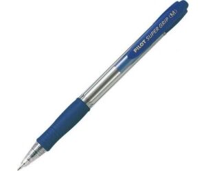 Caja de Bolígrafos de Tinta de Aceite Retráctil Pilot Super Grip M/ 12 unidades/ Azules