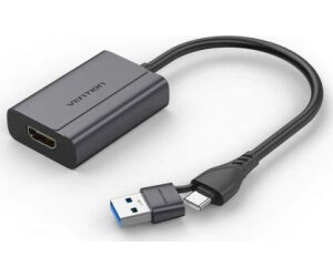 Adaptador Vention ACYHB/ USB Tipo-C Macho/ USB Macho - HDMI Hembra