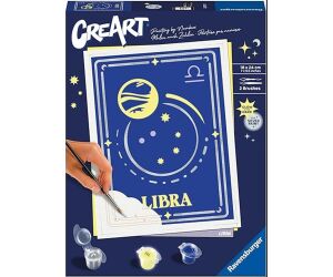 Kit para pintar con números ravensburger creart serie trend d zodiac: libra