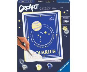 Kit para pintar con números ravensburger creart serie trend d zodiac: acuario
