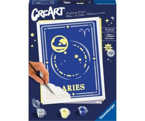 Kit para pintar con números ravensburger creart serie trend d zodiac: aries