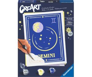 Kit para pintar con números ravensburger creart serie trend d zodiac: geminis