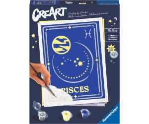 Kit para pintar con números ravensburger creart serie trend d zodiac: piscis