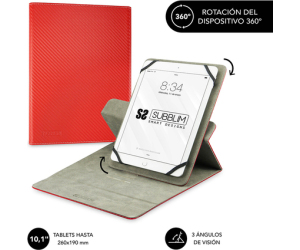 SUBBLIM Funda Tablet Rotate 360 Executive Case 10,1" Red