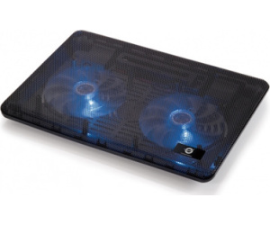 Soporte - base de refrigeracion conceptronic para portatiles hasta 15.6 pulgadas 2 ventiladores 125mm