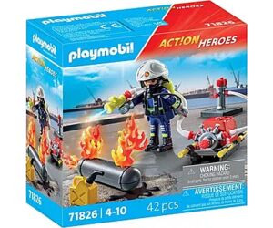 Playmobil - bombero con bomba de agua