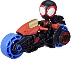 Marvel - spidey y su superequipo - miles morales con motocicleta