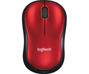 Raton Logitech M185 Negro Rojo Rf Inalambrico Pilas