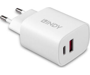 Lindy 73413 cargador de dispositivo móvil Universal Blanco Corriente alterna Carga rápida Interior