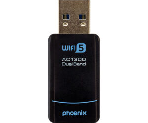 Phoenix nano adaptador usb receptor red inalámbrico 1300mbps dual band