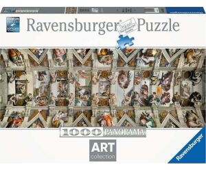 Puzzle panorama ravensburger michelangelo: bóveda de la capilla sixtina 1000 piezas