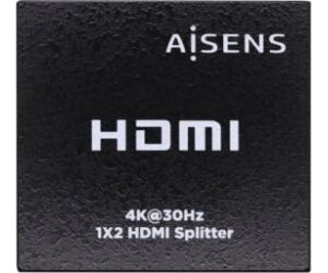 DUPLICADOR HDMI AISENS 4K30HZ 1x2 CON ALIMENTACION NEGRO