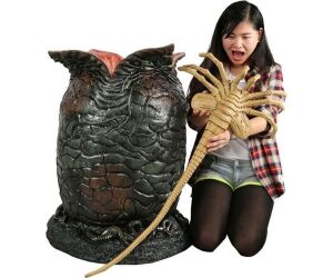 Replica neca alien huevo y facehugger latex y gomaespuma 91 cm life size con luces led alien