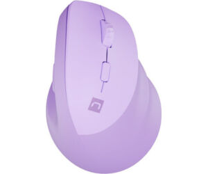 Raton Natec Crake 2 Vertical Diestro Dual 2400 Dpi Lavanda Bluetooth Pilas