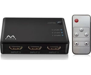 Conmutador Ewent Hdmi 3 Puertos 4k 30hz  Usb Mando A Distancia