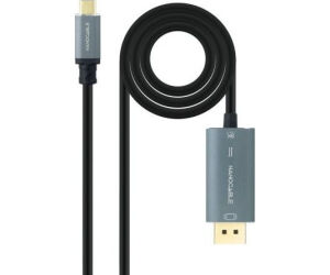 Nanocable Cable USB-C/M-DP/M Bidireccional 2 M